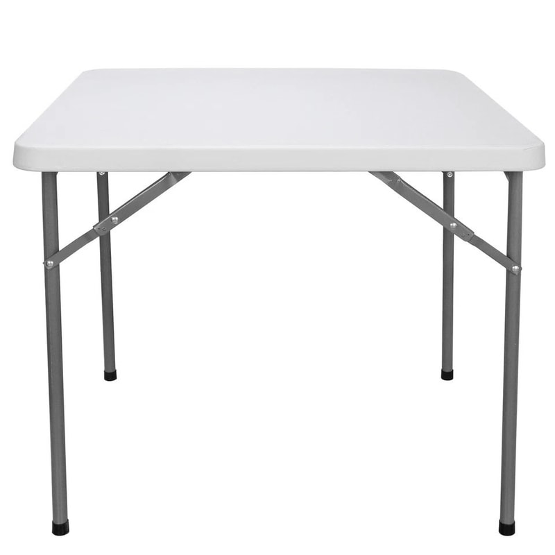 Square Dining Table Plastic Folding Table Portable Folding Card Table For Events And Gatherings 4