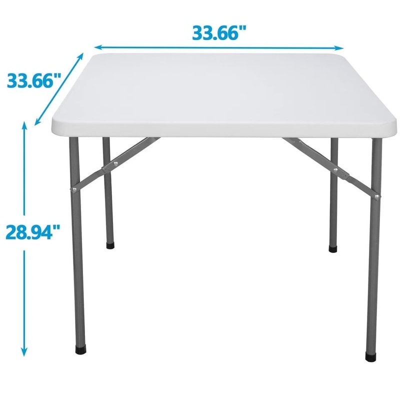 Square Dining Table Plastic Folding Table Portable Folding Card Table For Events And Gatherings 8