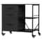 Mobile File Cabinet With Drawers And Open Storage Shelf Rolling Printer Stand In Black 2