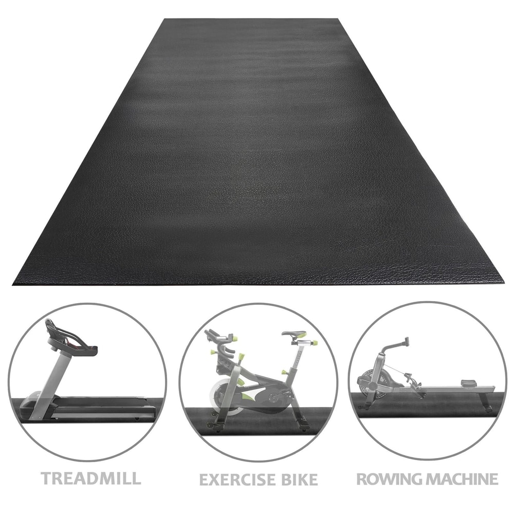 Treadmill Mat Exercise Bikes And Fitness Equipment Floor Protector Cushioned PVC Mat For Noise And 1