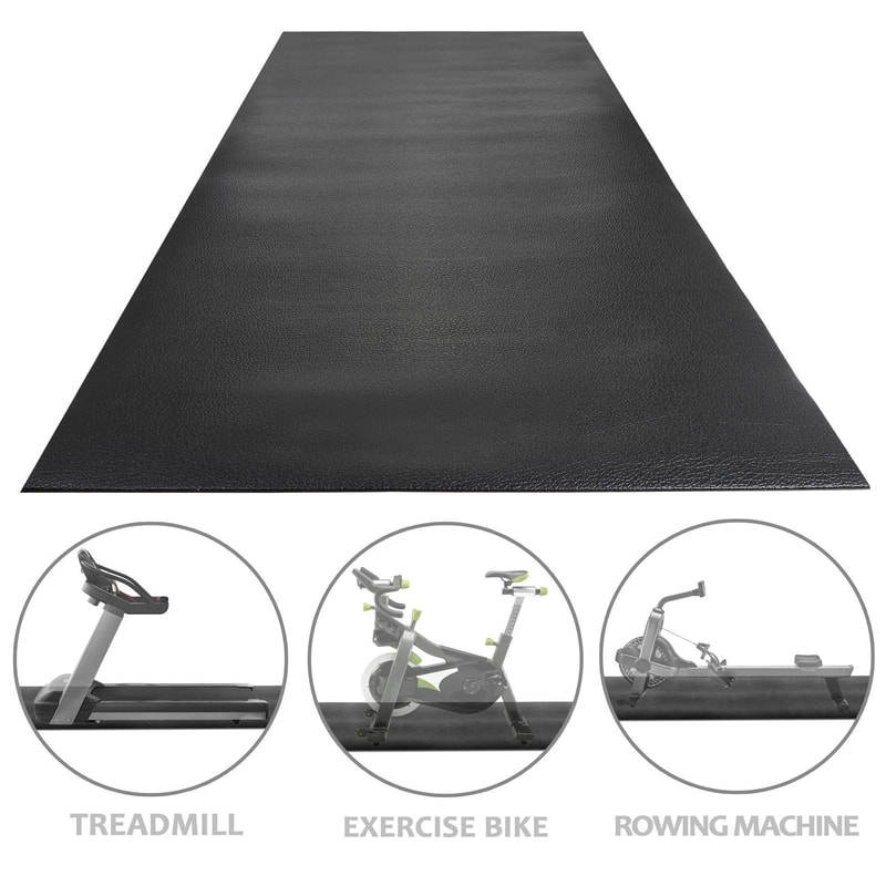 Treadmill Mat Exercise Bikes And Fitness Equipment Floor Protector Cushioned PVC Mat For Noise And 1