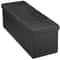 Black Folding Storage Ottoman Bench Padded Footrest Seat Large Storage Chest Durable MDF SpaceSavin 1