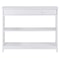 White Tier Console Table Wooden Sofa Side Table With Drawer Narrow Entryway Table MDF Console Table 9