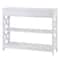 White Tier Console Table Wooden Sofa Side Table With Drawer Narrow Entryway Table MDF Console Table 3