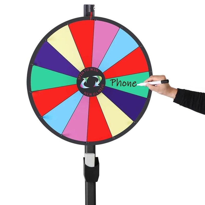 Adjustable Spinning Prize Wheel Slot Acrylic Board With DryErase Marker Eraser Perfect For Trade S 3