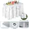 Outdoor Folding Table Party Ice Cooler With Bucket Portable Table White Removable Skirt For Outdoor 1