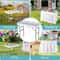 Outdoor Folding Table Party Ice Cooler With Bucket Portable Table White Removable Skirt For Outdoor 2
