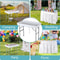 Outdoor Folding Table Party Ice Cooler With Bucket Portable Table White Removable Skirt For Outdoor 2