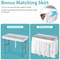 Outdoor Folding Table Party Ice Cooler With Bucket Portable Table White Removable Skirt For Outdoor 10