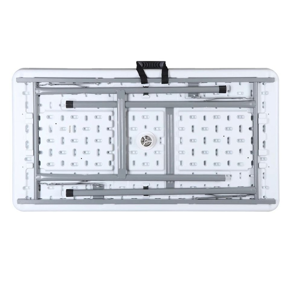 Outdoor Folding Table Party Ice Cooler With Bucket Portable Table White Removable Skirt For Outdoor 4