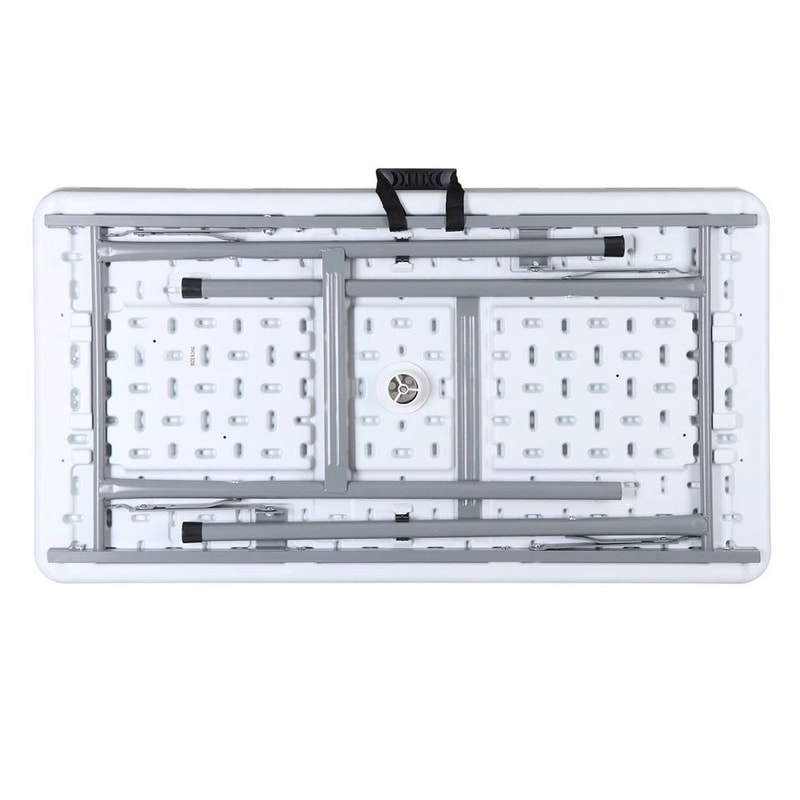 Outdoor Folding Table Party Ice Cooler With Bucket Portable Table White Removable Skirt For Outdoor 4