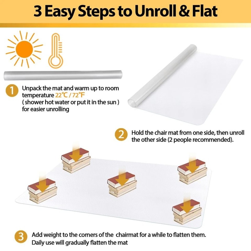 PVC Office Chair Mat For Hard Floors Rectangular Floor Protector Durable And SlipResistant 8