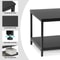 Rustic Black Tier Small Coffee Table Wood Rectangle Side End Table Storage Shelf Sturdy Metal Frame 8