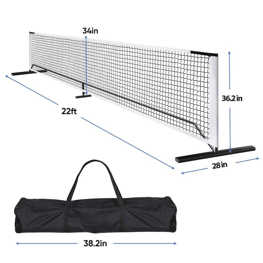 Portable Pickleball Net Set Regulation Size Metal Frame Carrying Bag Easy Assembly For Outdoor Fun 7
