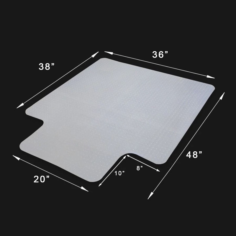 Desk Chair Mat For Carpet Office Chair Mat With Extended Lip Clear PVC Floor Protector Durable And 1