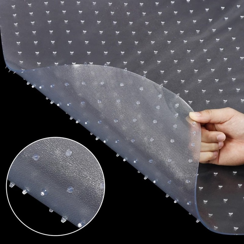 Desk Chair Mat For Carpet Office Chair Mat With Extended Lip Clear PVC Floor Protector Durable And 3