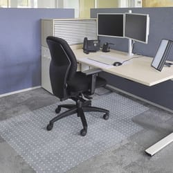 desk chair mat for carpet, office chair mat with extended lip, clear pvc floor protector, durable and eco-friendly mat