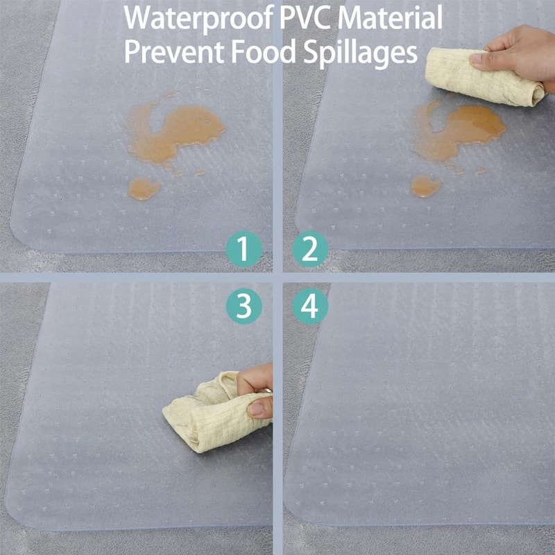 Desk Chair Mat For Carpet Office Chair Mat With Extended Lip Clear PVC Floor Protector Durable And 7