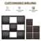Wooden Bookshelf Display Cube Storage Organizer Removable Back Panel Brown 1
