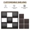 Wooden Bookshelf Display Cube Storage Organizer Removable Back Panel Brown 1
