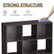 Wooden Bookshelf Display Cube Storage Organizer Removable Back Panel Brown 2