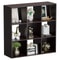 Wooden Bookshelf Display Cube Storage Organizer Removable Back Panel Brown 4
