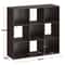 Wooden Bookshelf Display Cube Storage Organizer Removable Back Panel Brown 6
