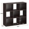 Wooden Bookshelf Display Cube Storage Organizer Removable Back Panel Brown 6
