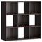 Wooden Bookshelf Display Cube Storage Organizer Removable Back Panel Brown 0