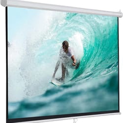 hd manual pull down projection screen, portable projector screen, movie screen, aspect ratio, white