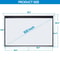 HD Manual Pull Down Projection Screen Portable Projector Screen Movie Screen Aspect Ratio White 10