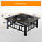 Square Fire Pit Wood Burning Backyard Patio Stove Heater Fire Pit Fireplace Outdoor Charcoal Grill 10
