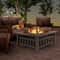 Square Fire Pit Wood Burning Backyard Patio Stove Heater Fire Pit Fireplace Outdoor Charcoal Grill 2