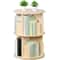 Rotating Bookshelf Display Corner Bookcase Floor Standing Pine Wood Shelf Smooth Rotation 5