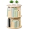 Rotating Bookshelf Display Corner Bookcase Floor Standing Pine Wood Shelf Smooth Rotation 5