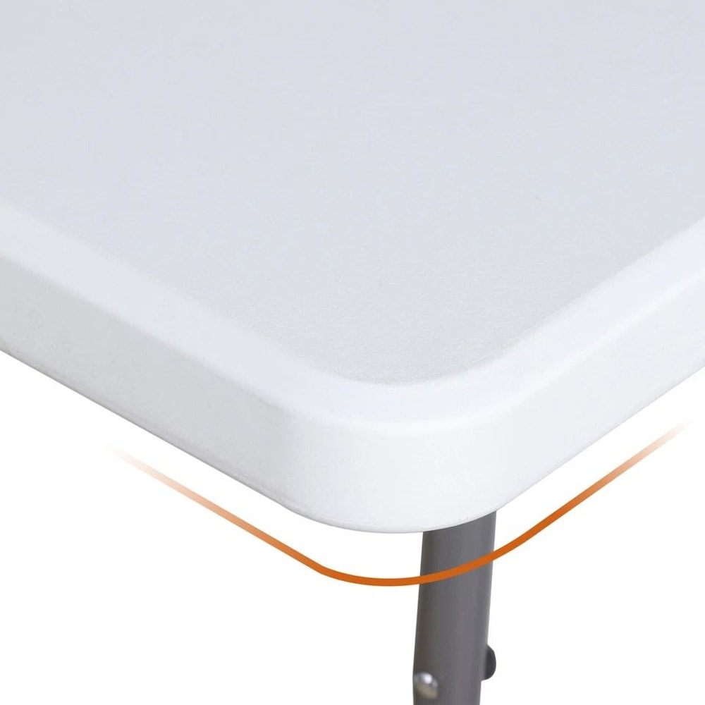 FoldinHalf Plastic Folding Picnic Table Outdoor Portable Table White Sturdy Design Easy To Clean 11