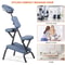Lightweight Professional Massage Chair Portable Tattoo Chair Blue PU Leather Adjustable Armrest And 2