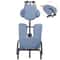Lightweight Professional Massage Chair Portable Tattoo Chair Blue PU Leather Adjustable Armrest And 3