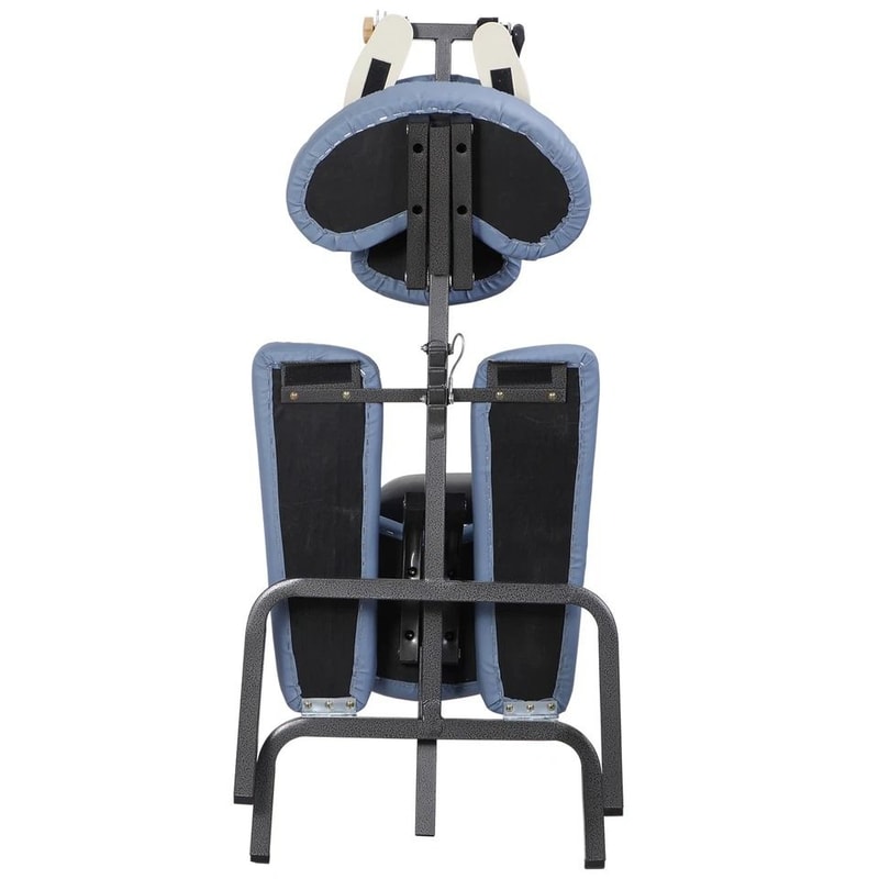 Lightweight Professional Massage Chair Portable Tattoo Chair Blue PU Leather Adjustable Armrest And 6