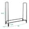 Steel Firewood Log Rack Stand IndoorOutdoor Fireplace Wood Holder Sturdy Black Tubular Storage For 1