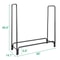 Steel Firewood Log Rack Stand IndoorOutdoor Fireplace Wood Holder Sturdy Black Tubular Storage For 1