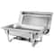 Quart Stainless Steel Chafing Dish Full Size Buffet Chafer Rectangular Mirror Finish With Durable F 4
