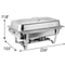 Quart Stainless Steel Chafing Dish Full Size Buffet Chafer Rectangular Mirror Finish With Durable F 6