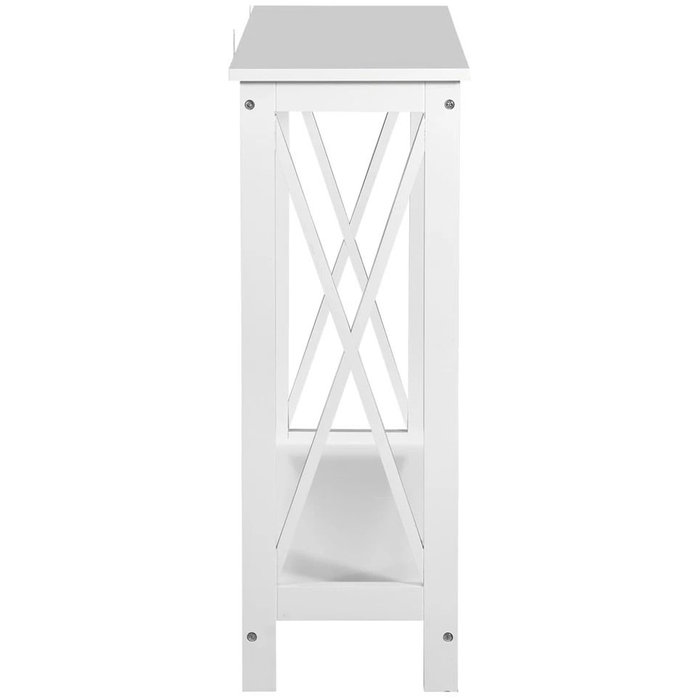 XDesign Console Table For Living Room Tier Bookshelf Entryway Sofa Side Table Large Storage 6