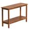 Natural Acacia Wood Console Table Buffet Bar Organizer Sturdy Multiuse Storage With Adjustable Feet 6