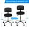 Adjustable Hydraulic Rolling Stool With Swivel Seat Back Support Chair For Salon Spa Tattoo Studio 3