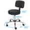 Adjustable Hydraulic Rolling Stool With Swivel Seat Back Support Chair For Salon Spa Tattoo Studio 5
