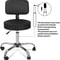 Adjustable Hydraulic Rolling Stool With Swivel Seat Back Support Chair For Salon Spa Tattoo Studio 7