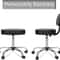 Adjustable Hydraulic Rolling Stool With Swivel Seat Back Support Chair For Salon Spa Tattoo Studio 8