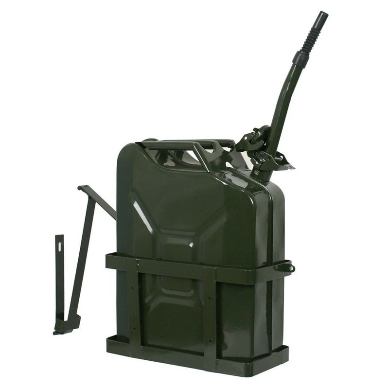 Gasoline Jerry Can Metal Tank Steel Construction Military Quality Lockable Filter Seal Extra Fuel S 2